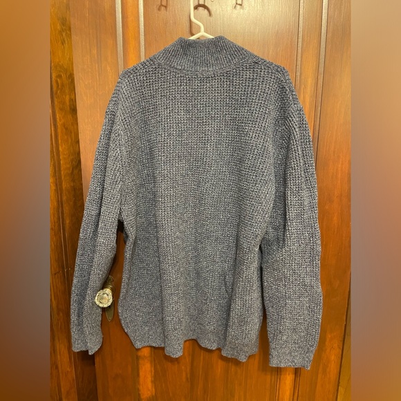 Men’s LL Bean Organic Cotton Waffle Sweater 1/4 Zip 3XL Washed Worn Once - Picture 3 of 11